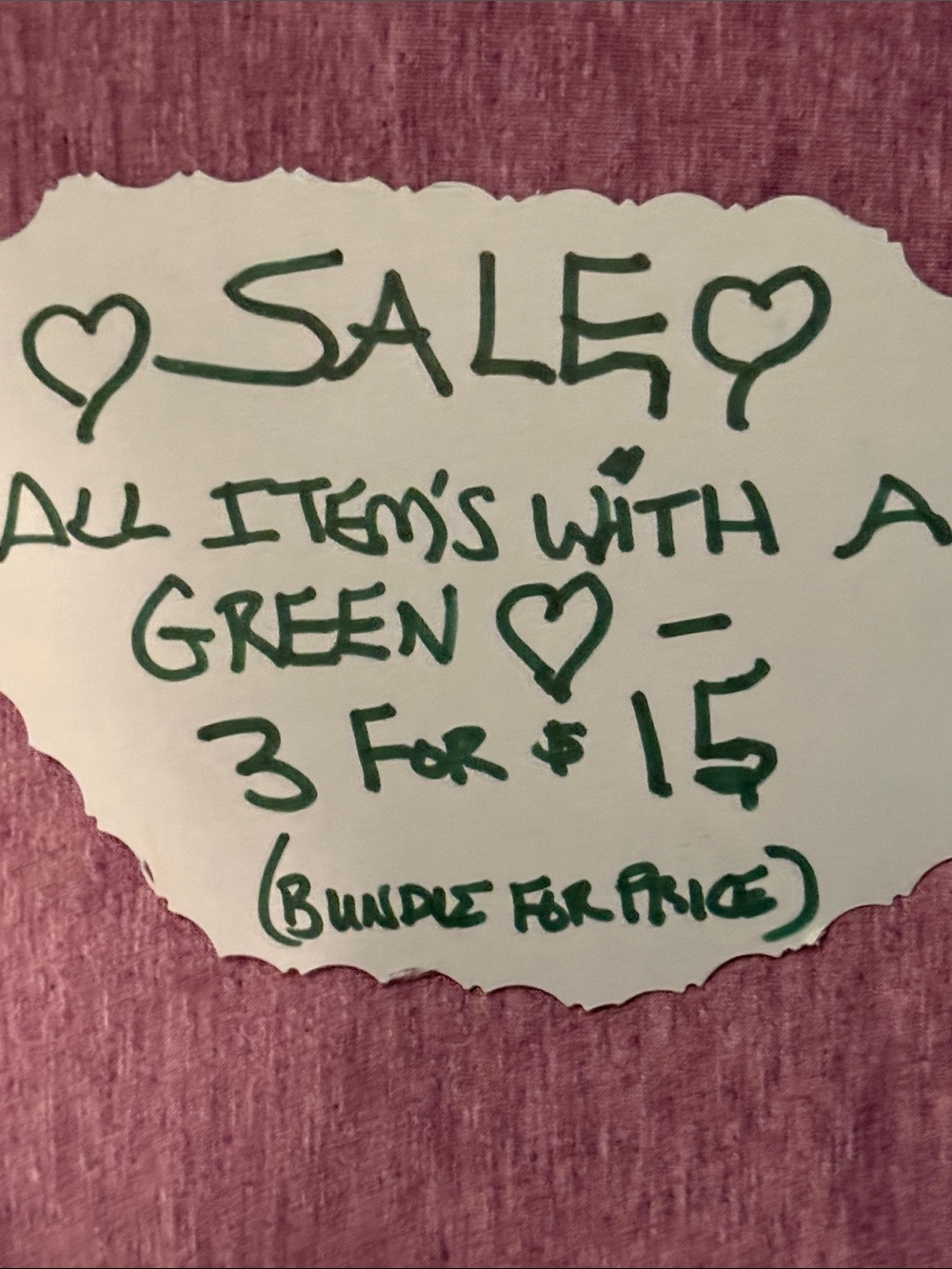 SALE.. All Items With A 💚 3 For $15